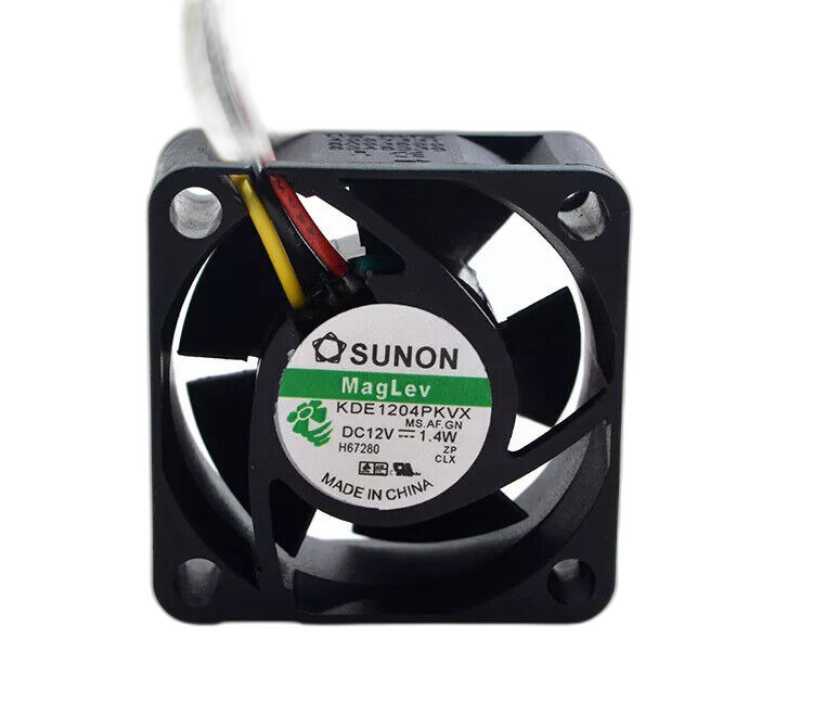 SUNON KDE1204PKVX Axial Fan DC 12V 1.4W 40*40*20mm 3-Pin Silent Cooling Fan