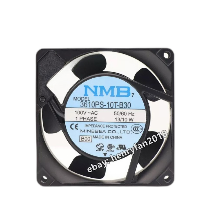NMB 3610PS-10T-B30 AC 100V 13/10W 50/60Hz 92*92*25mm Cabinet Cooling Fan