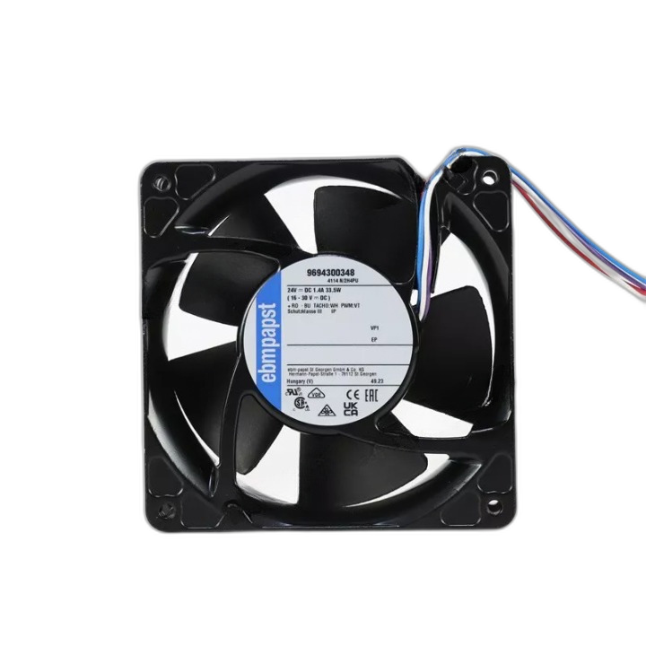 Ebmpapst Axial Fan 4114N/2H4PU for 24VDC 1.38A 6800RPM 33.1W 120*120*38MM