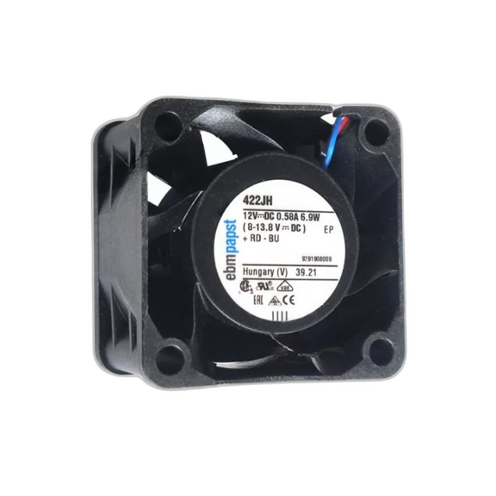 Ebmpapst 422JH DC 12V 6.9W 0.58A 40*40*28MM 54dBA Axial Cooling Fan 2-Wires
