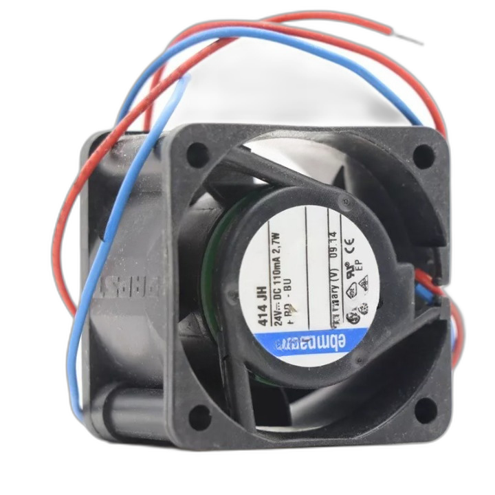 Ebmpapst 414JH DC 24V 2.7W 0.11A 2wire 40*40*25mm 22m3/h Axial Cooling Fan