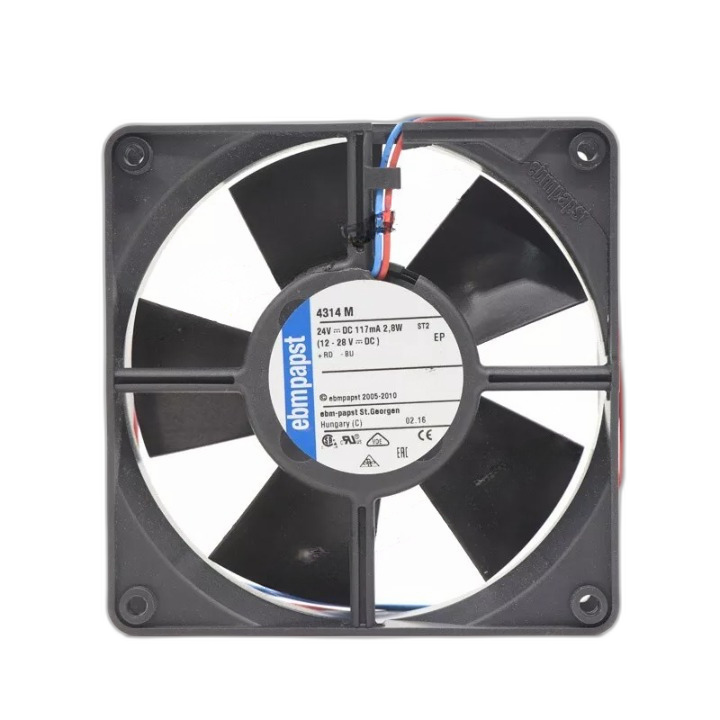 Ebmpapst 4314M DC 24V 117mA 2.8W 120*120*32MM Axial Cabinet Cooling Fan