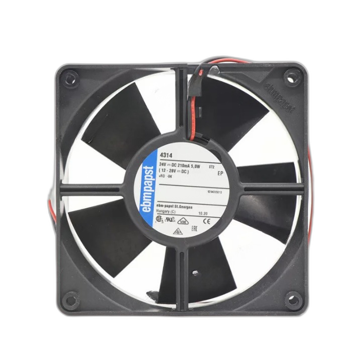 Ebmpapst 4314 DC 24V 5W 210mA 120*120*32MM 2-Wire Cabinet Cooling Axial Fan