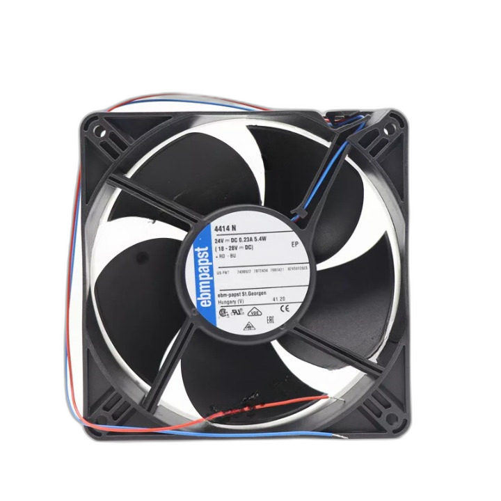 Ebmpapst 4414N DC24V 5.4W 0.23A 120*120*38MM 2-Wires Axial Cooling Fan