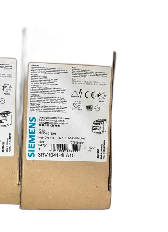 SIEMENS 3RV1041-4LA10 Circuit Breaker 40A 3P 480V UL-listed