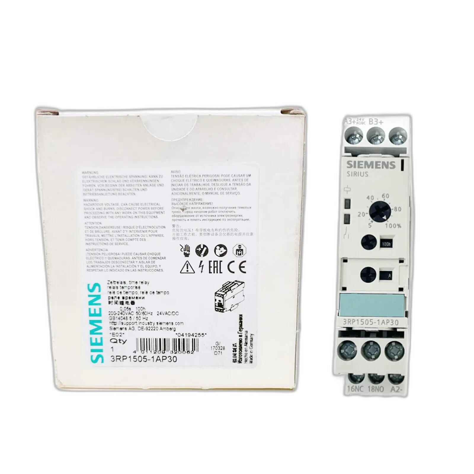 SIEMENS 3RP1505-1AP30 Multi Function Timer Relay