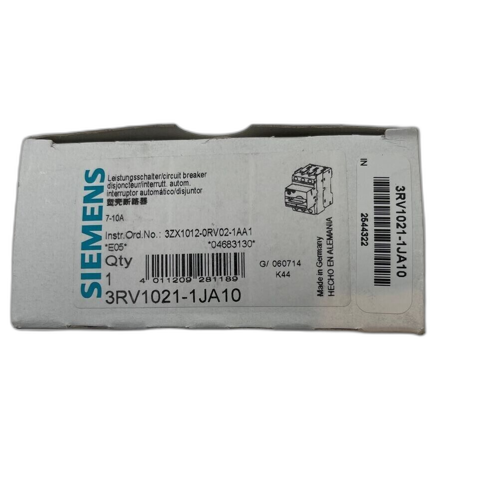 SIEMENS 3RV1021-1JA10 7-10A 3KW CIRCUIT BREAKER 3RV10211JA10 SIRIUS 3R