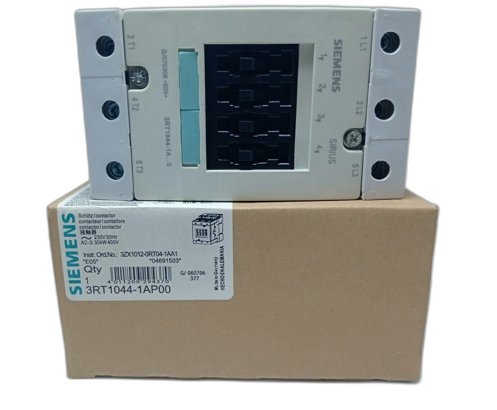 Siemens 3RT1044-1AP00 Contactor 40A 3P 120V Coil Voltage
