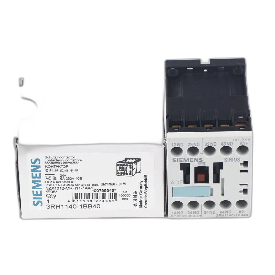 Siemens 3RH1140-1BB40 Contactor 40A 24VDC 4NO 4NC 3RT1045-1AP00