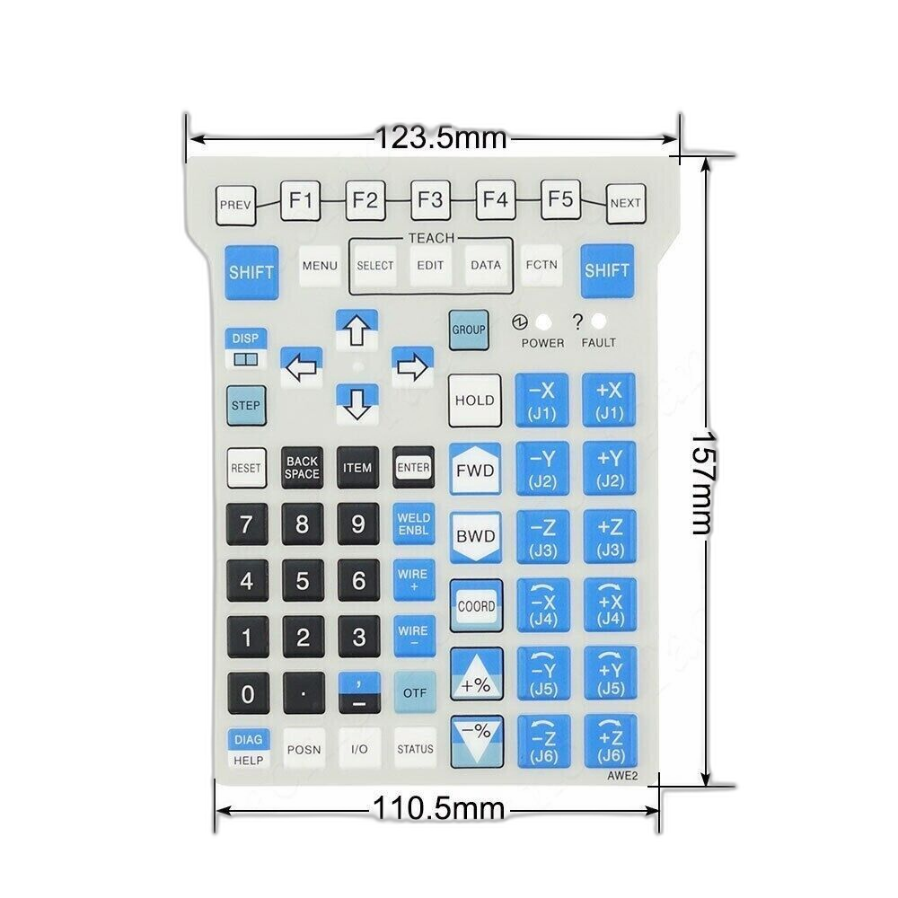 Fanuc A05B-2255-C100 C101 Membrane Keypad for AWE2 Right Light Teach Pendant