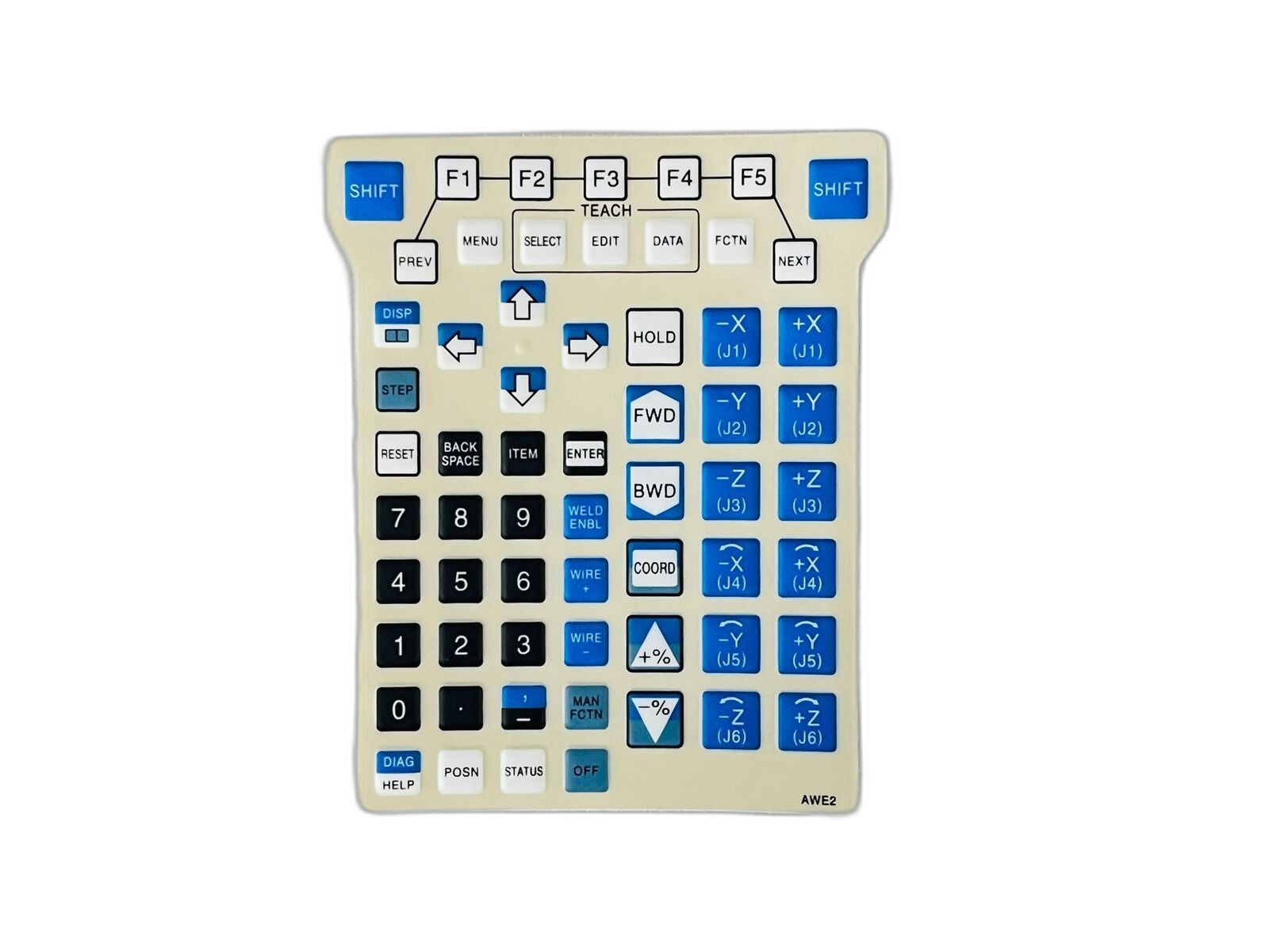Fanuc A05B-2518-C202ESW AWE2 A05B-2518 Teach Pendant Membrane Keypad Overlay