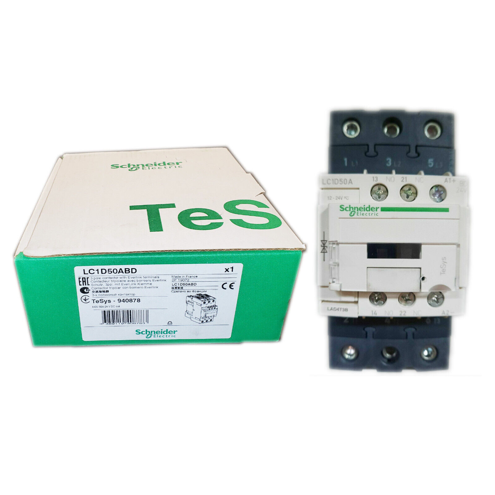 Schneider LC1D50ABD 1-Pole Contactor Brand New In Box