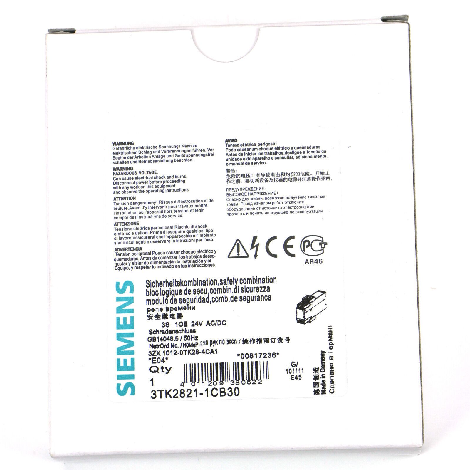 Siemens 3TK2821-1CB30 Safety Relay New In Box