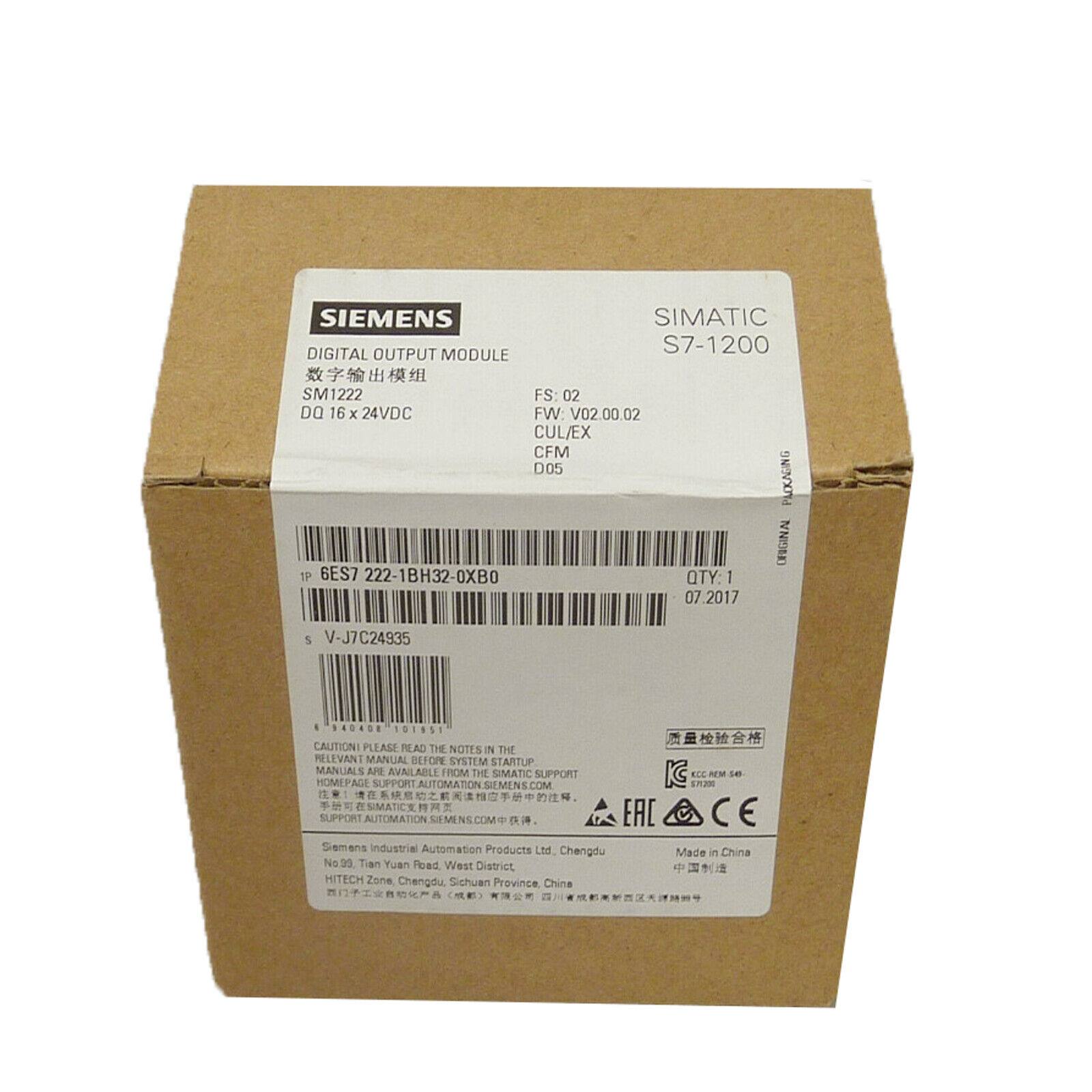 Siemens 6ES7222-1BH32-0XB0 Digital Output Module