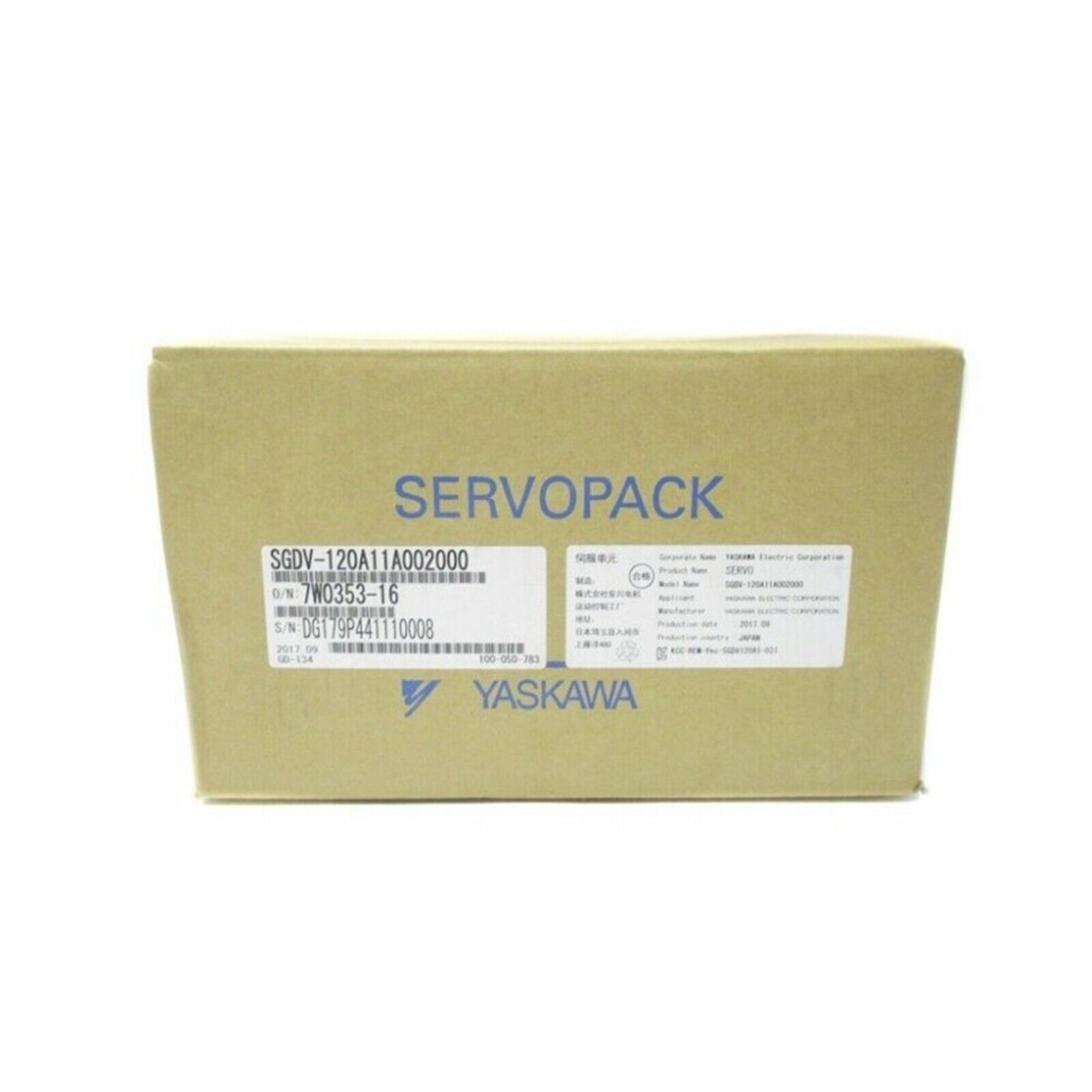Yaskawa SGDV-120A11A002000 Servo Drive