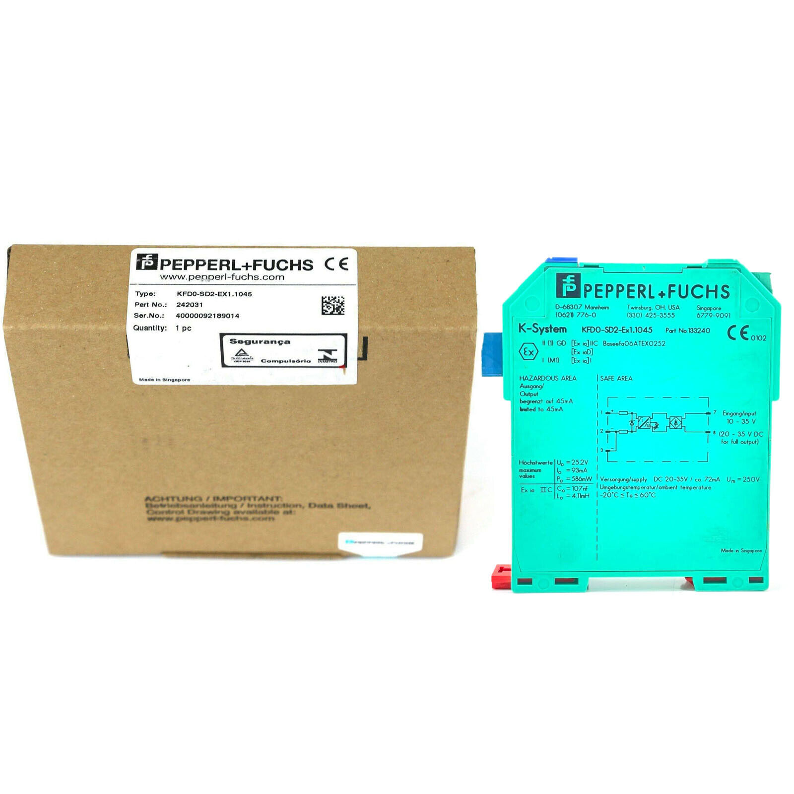 Pepperl Fuchs KFD0-SD2-Ex1.1045 Solenoid Driver