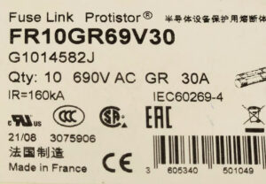 Mersen FR10GR69V30 30A 690VAC Fuse Link Protistor