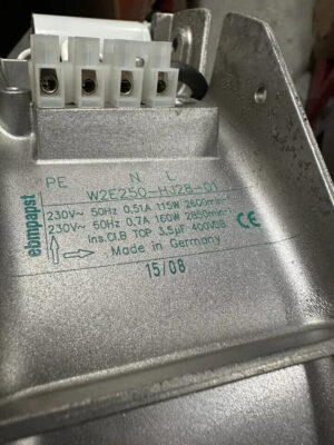 Ebm-papst W2E250-HJ28-01 Axial Fan 280mm 230VAC High Performance Robust Design