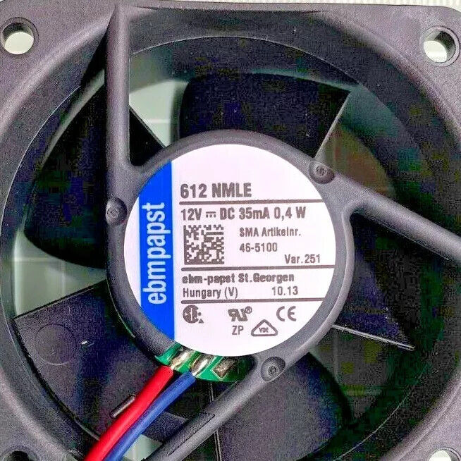 Ebm-papst 612NMLE Axial Fan 60x60x25mm 24VDC High Performance Sintec Sleeve Bearing