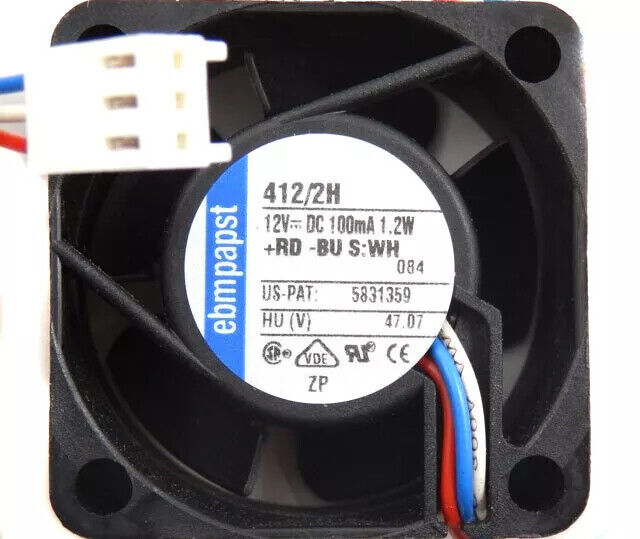 Ebm-papst 412/2H Axial Fan 40x40x20mm 12VDC High Performance Quiet Operation