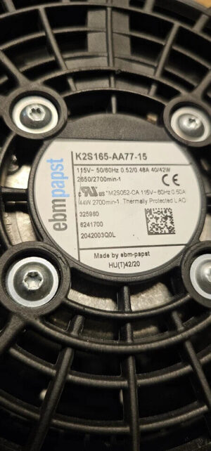 Ebm-papst K2S165-AA77-15 Axial Fan 230VAC High Performance S-Force Series