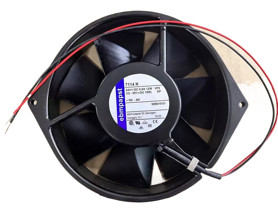Ebm-papst 7114N High-Performance Axial Fan 150x172x51mm 24VDC 160CFM Ball Bearing