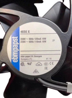 Ebm-papst 4650X Axial Cooling Fan 119x119x38mm 230VAC 160CFM Sleeve Bearing