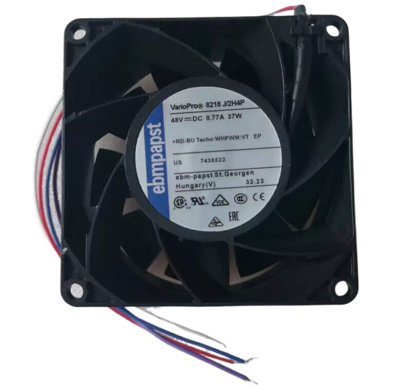 Ebm-papst 8218J/2H4P High-Performance Axial Fan 80x80x38mm 48VDC Ball Bearing