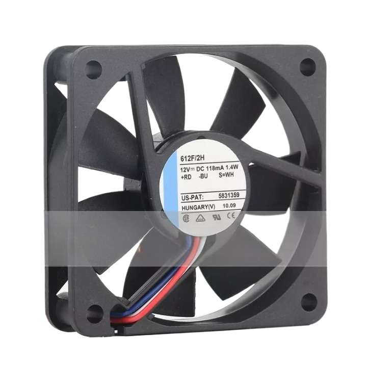 Ebm-papst 612F/2H Axial Fan 60x60x25mm 12VDC High Performance with Speed Sensor
