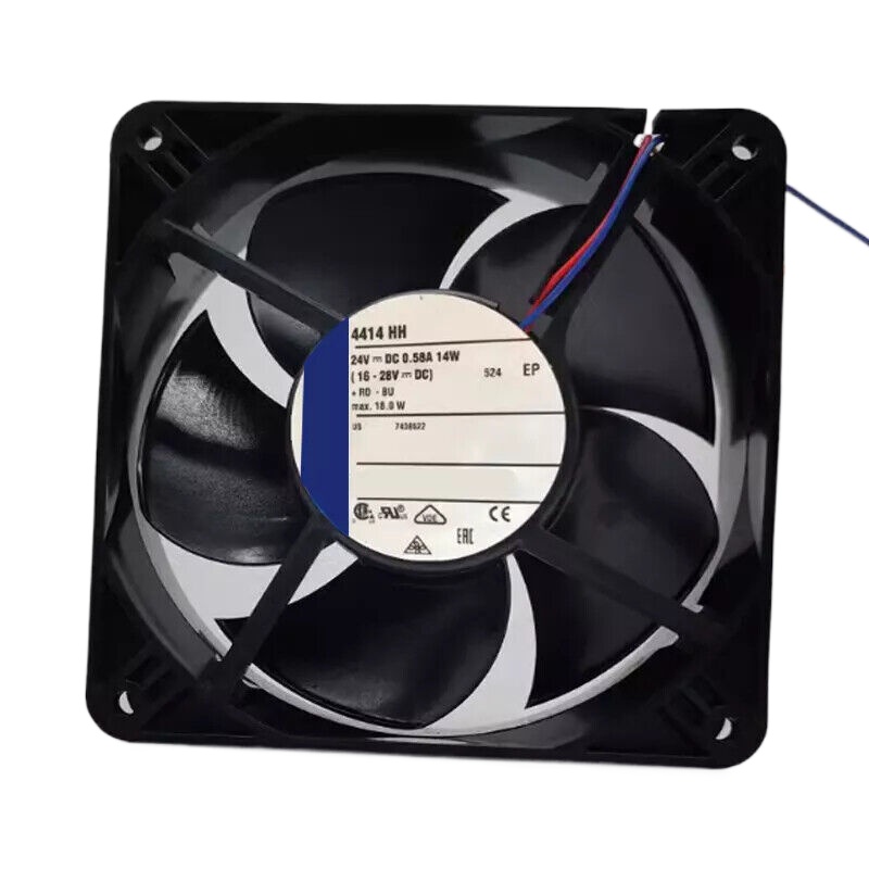 Ebm-papst 4414HH Axial Fan 119x119x38mm 24VDC 160CFM Ball Bearing High Performance