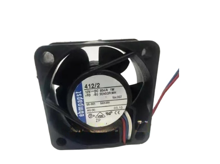 Ebm-papst 412/2 Axial Fan 40x40x20mm 12VDC High Performance Quiet Operation
