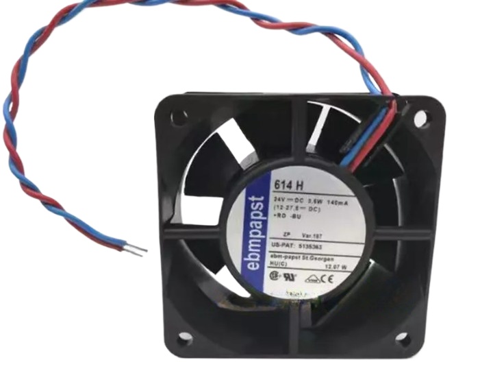 Ebm-papst 614H Axial Fan 60x60x25mm 24VDC High Performance Ball Bearing