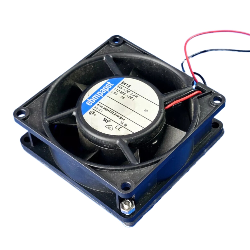 Ebmpapst 8414 Axial Fan 80x80x25mm 24VDC 47CFM 3100RPM Ball Bearing